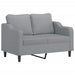 Set de canapele cu perne, 3 piese, gri deschis, textil - WALTI WALTI