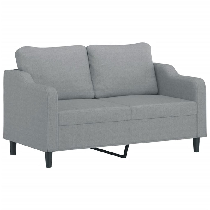 Set de canapele cu perne, 3 piese, gri deschis, textil - WALTI WALTI