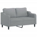 Set de canapele cu perne, 3 piese, gri deschis, textil - WALTI WALTI