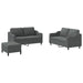 Set de canapele cu perne, 3 piese, gri închis, textil - WALTI WALTI
