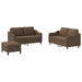 Set de canapele cu perne, 3 piese, maro, textil - WALTI WALTI
