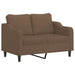 Set de canapele cu perne, 3 piese, maro, textil - WALTI WALTI