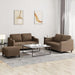 Set de canapele cu perne, 3 piese, maro, textil - WALTI WALTI