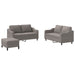 Set de canapea cu perne, 3 piese, gri taupe, material textil - WALTI WALTI