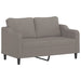 Set de canapea cu perne, 3 piese, gri taupe, material textil - WALTI WALTI