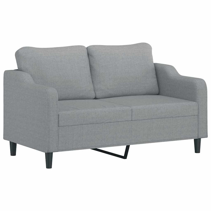 Set de canapele cu perne, 2 piese, gri deschis, material textil - WALTI WALTI