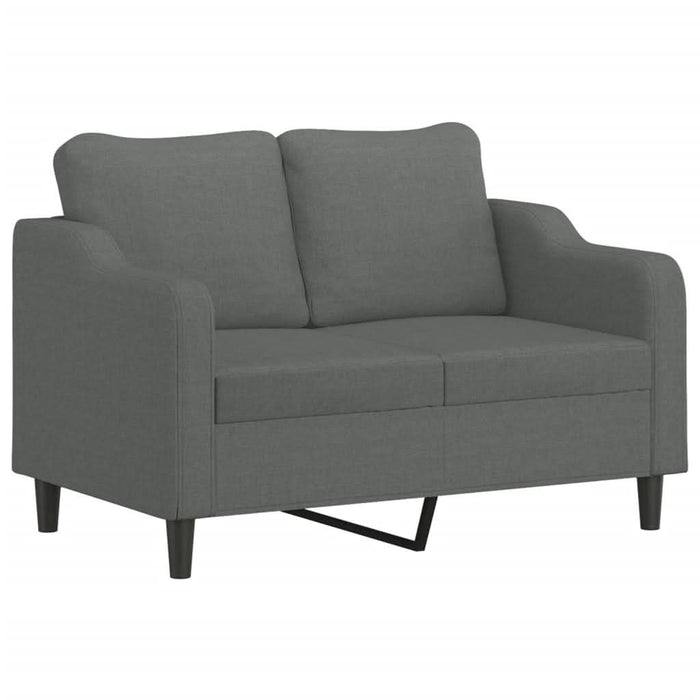 Set de canapele cu perne, 2 piese, gri închis, material textil - WALTI WALTI