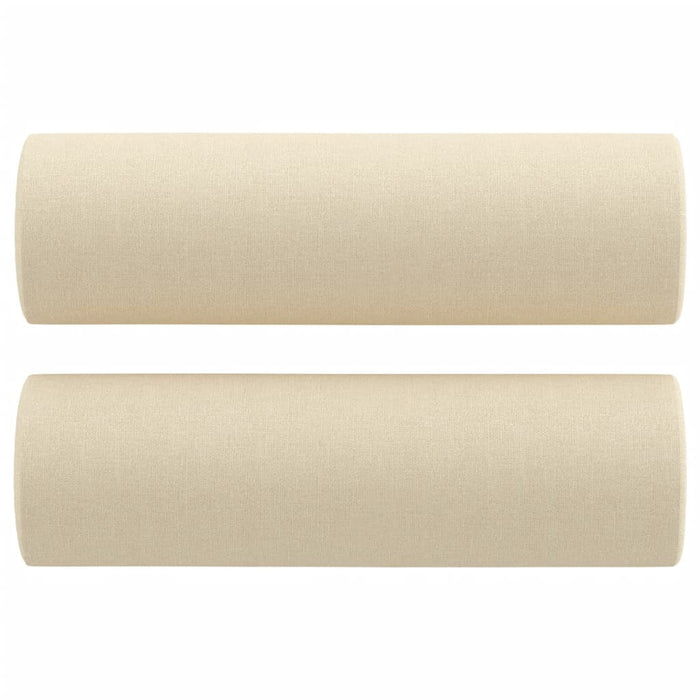 Set de canapele cu perne, 2 piese, crem, material textil - WALTI WALTI