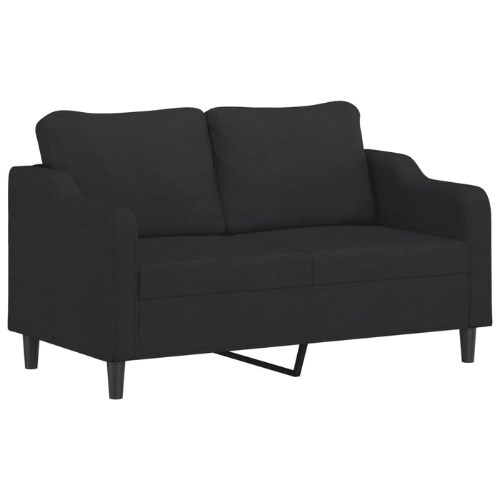 Set de canapele cu perne, 2 piese, negru, material textil - WALTI WALTI