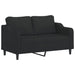 Set de canapele cu perne, 2 piese, negru, material textil - WALTI WALTI
