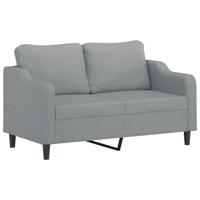 Set de canapele cu perne, 3 piese, gri deschis, textil - WALTI WALTI
