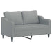 Set de canapele cu perne, 3 piese, gri deschis, textil - WALTI WALTI