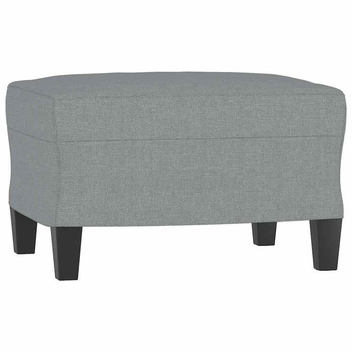 Set de canapele cu perne, 3 piese, gri deschis, textil - WALTI WALTI