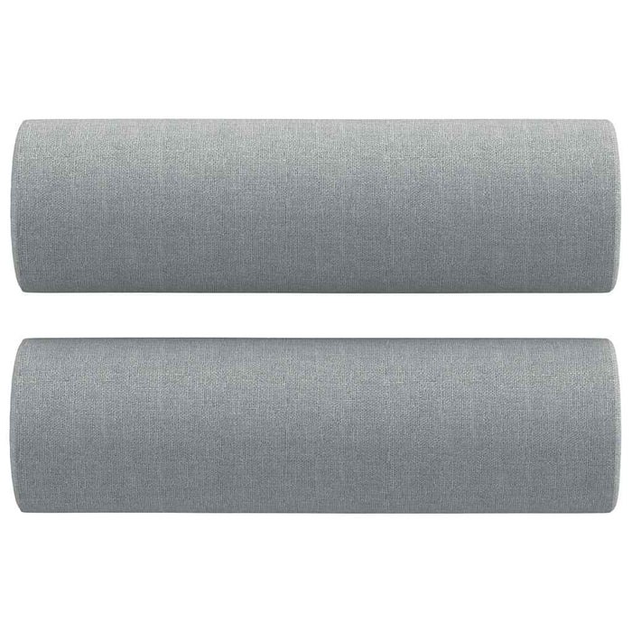 Set de canapele cu perne, 3 piese, gri deschis, textil - WALTI WALTI