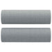 Set de canapele cu perne, 3 piese, gri deschis, textil - WALTI WALTI
