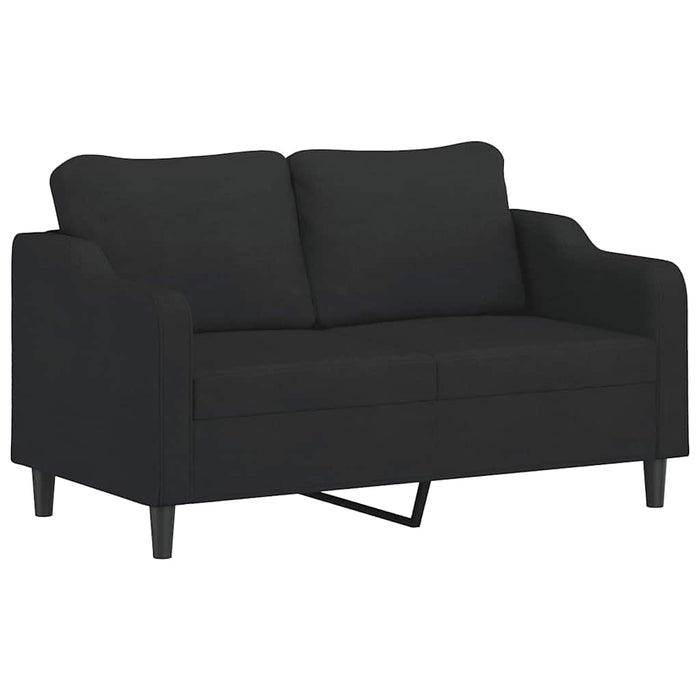 Set de canapele cu perne, 3 piese, negru, textil - WALTI WALTI