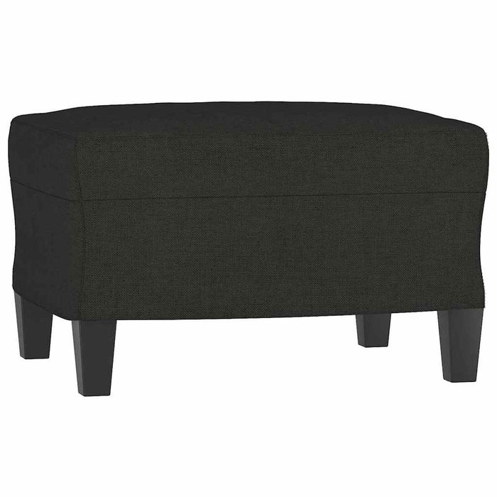 Set de canapele cu perne, 3 piese, negru, textil - WALTI WALTI