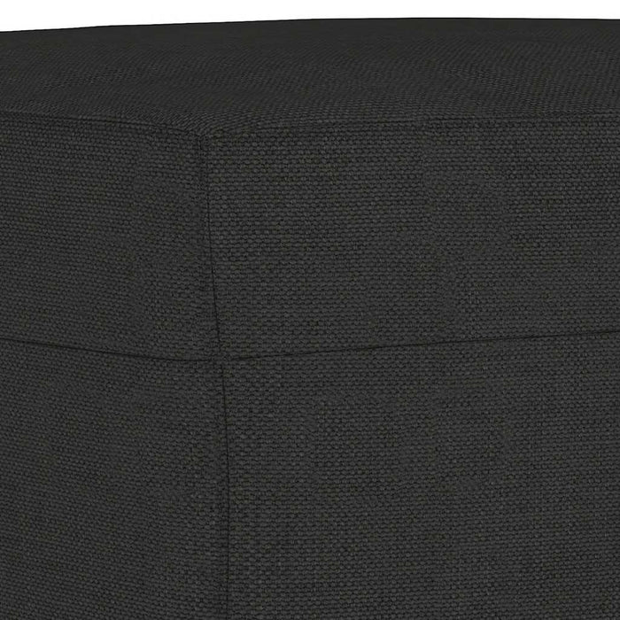 Set de canapele cu perne, 3 piese, negru, textil - WALTI WALTI