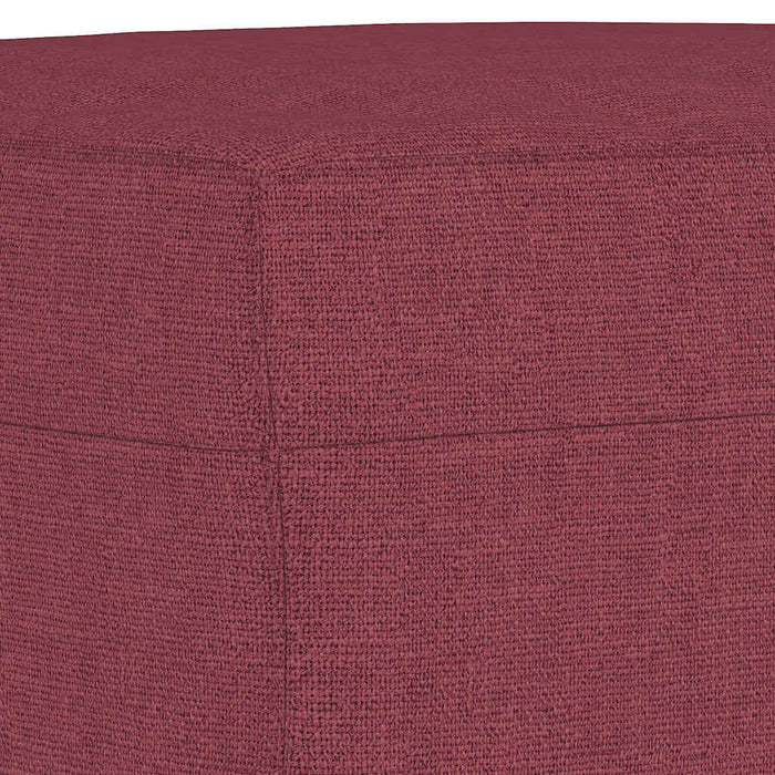 Set canapea cu perne, 3 piese, roșu vin, material textil - WALTI WALTI