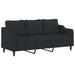 Set de canapele cu perne, 2 piese, negru, textil - WALTI WALTI