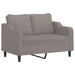 Set de canapea cu perne, 2 piese, gri taupe, material textil - WALTI WALTI