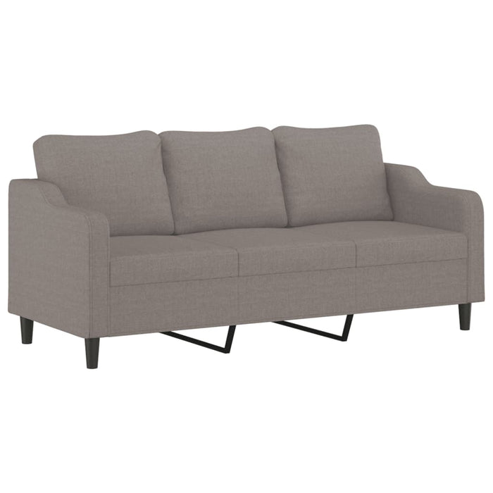Set de canapea cu perne, 2 piese, gri taupe, material textil - WALTI WALTI