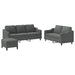 Set de canapele cu perne, 3 piese, gri închis, textil - WALTI WALTI