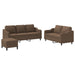 Set de canapele cu perne, 3 piese, maro, textil - WALTI WALTI