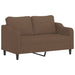 Set de canapele cu perne, 3 piese, maro, textil - WALTI WALTI