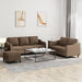 Set de canapele cu perne, 3 piese, maro, textil - WALTI WALTI