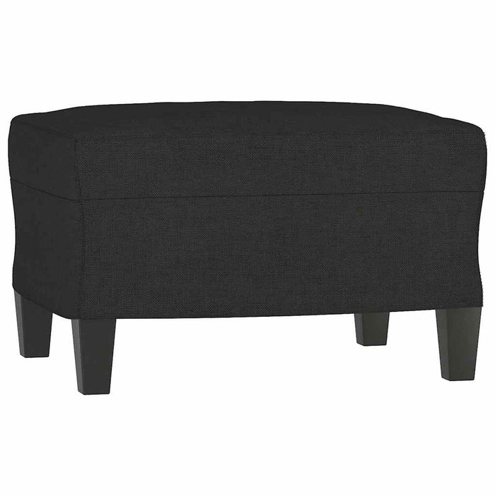 Set de canapele cu perne, 3 piese, negru, textil WALTI