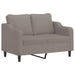 Set de canapea cu perne, 3 piese, gri taupe, material textil - WALTI WALTI