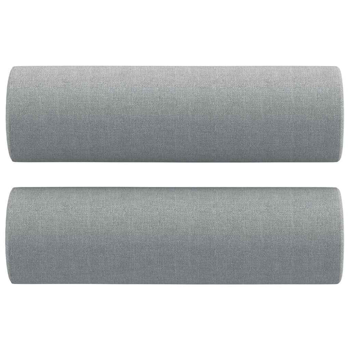 Set de canapele cu perne, 2 piese, gri deschis, material textil - WALTI WALTI