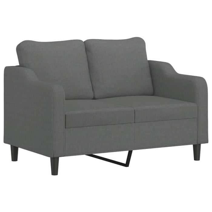 Set de canapele cu perne, 2 piese, gri închis, material textil - WALTI WALTI
