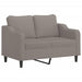 Set de canapele cu perne, 2 piese, gri taupe, textil - WALTI WALTI