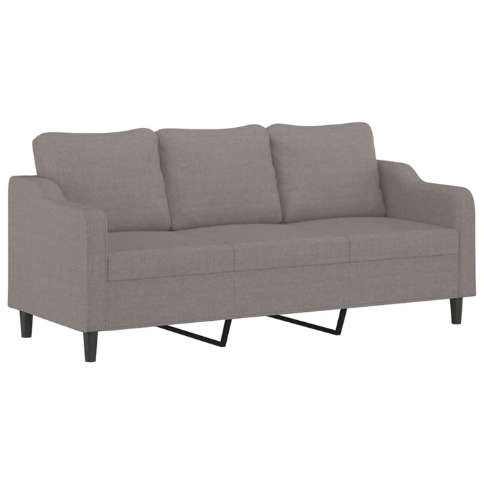 Set de canapele cu perne, 2 piese, gri taupe, textil - WALTI WALTI