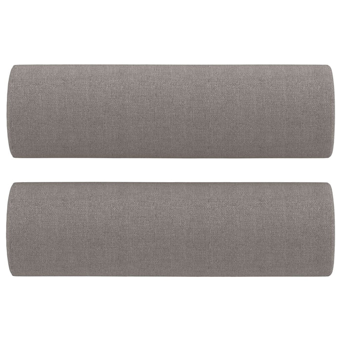 Set de canapele cu perne, 2 piese, gri taupe, textil - WALTI WALTI