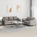 Set de canapele cu perne, 2 piese, gri taupe, textil - WALTI WALTI