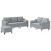Set de canapele cu perne, 3 piese, gri deschis, textil - WALTI WALTI