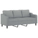 Set de canapele cu perne, 3 piese, gri deschis, textil - WALTI WALTI