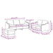 Set de canapele cu perne, 3 piese, gri deschis, textil - WALTI WALTI