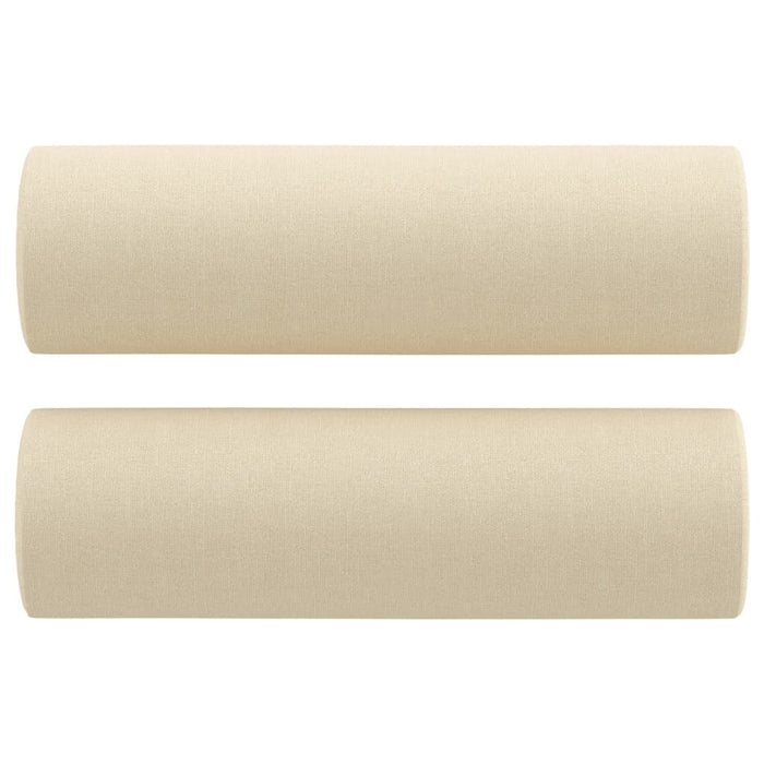 Set de canapele cu perne, 3 piese, crem, textil - WALTI WALTI