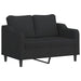 Set de canapele cu perne, 3 piese, negru, textil - WALTI WALTI