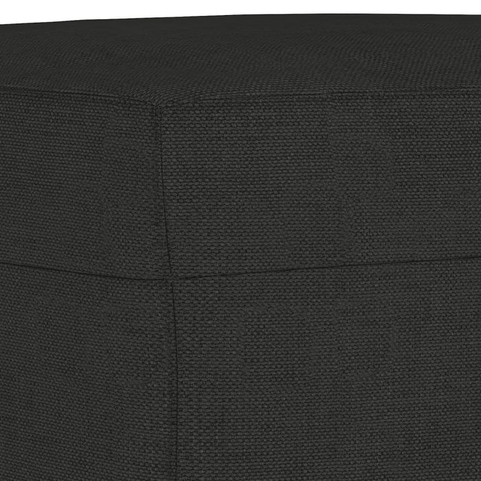 Set de canapele cu perne, 3 piese, negru, textil - WALTI WALTI