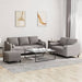 Set de canapele cu perne, 3 piese, gri taupe, textil - WALTI WALTI