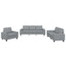 Set de canapele, 3 piese, gri deschis, textil - WALTI WALTI
