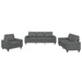 Set de canapele, 3 piese, gri închis, textil - WALTI WALTI