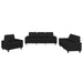 Set de canapele, 3 piese, negru, textil - WALTI WALTI