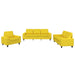 Set de canapele, 3 piese, galben deschis, textil - WALTI WALTI