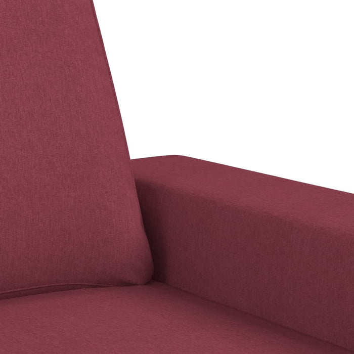 Set de canapea, 3 piese, roșu vin, material textil - WALTI WALTI